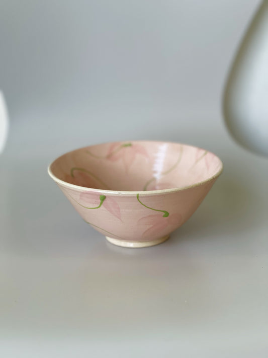 Blomstret keramikskål