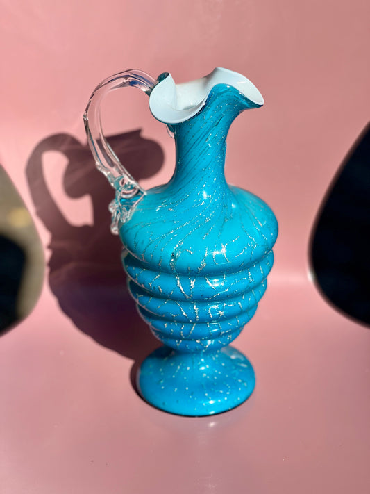 Mundblæst glimmer vase