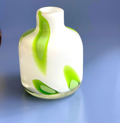 Vintage glas vase, håndlavet glas, interiør 